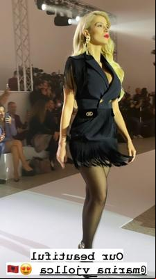 Marina Vjollca albanian blonde whore model!