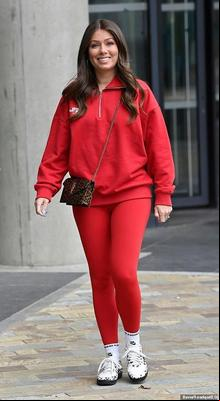 Nikki Sanderson. Hollyoaks Whore In Tight Red Leggings